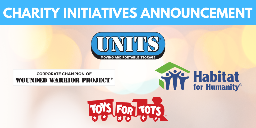 UNITS Moving & Portable Storage Announces Charity Initiatives